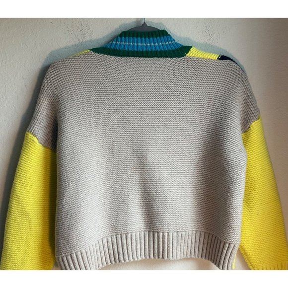 Retro Look womens size Medium sweater cardigan chunky knit cropped - Picture 2 of 5